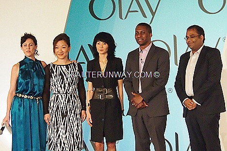 Maggie Cheung Olay Ambassador P&G Beauty Debate 2012 Singapore with Marie, Ellie Xie, Vince Hudson Rahul Asthana at Capella Hotel Sentosa