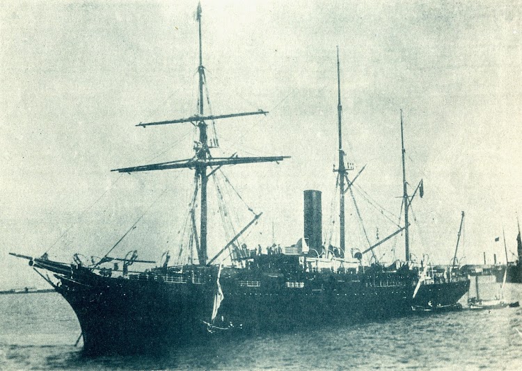 El vapor CIUDAD DE CADIZ en estado de origen. Foto de la revista EL MUNDO NAVAL ILUSTRADO. AÑO 1898.JPG