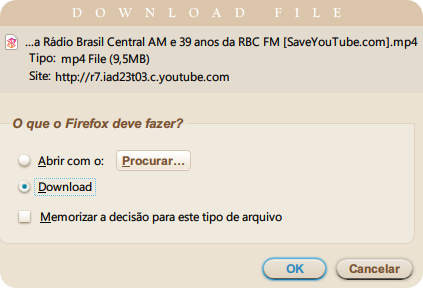 Download de vídeo do YouTube