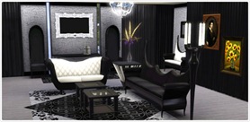  Sala de Estar Glamour G&oacute;tico