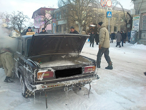 Очаков. Пожар автомобиля