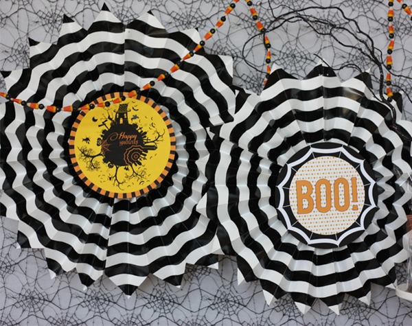 halloween paper rosettes