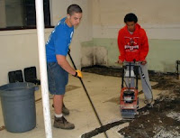 Jordan Miller and Chance Miller tear up the vinyl floor.  Photo Courtesy:  Iowa Mennonite School