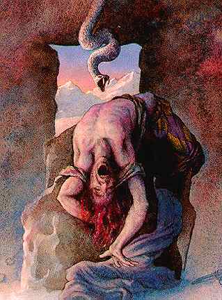 Loki Punishment, Asatru Gods And Heroes