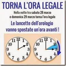 Torna l'ora legale