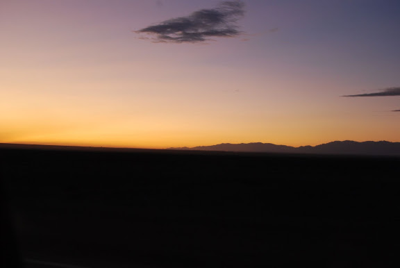 Hami - Couché de soleil sur le désert