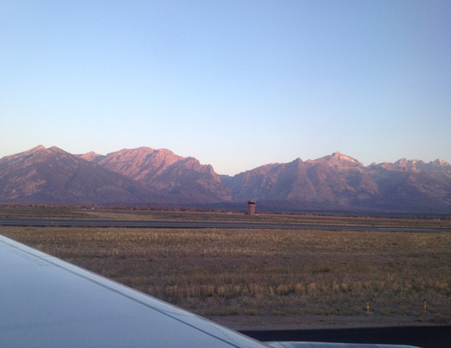 View from plane in Jackson Hole