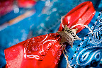 Bandana napkins and tablecloths decorated the space. The bandanas came from Bandana Man (Bandanaman.com)