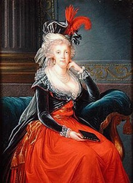 María Carolina de Austria a edad adulta, por Marie-Louise-Élisabeth Vigée-Lebrun, en 1791. El parecido entre ella y su hermana María Antonieta es evidente.