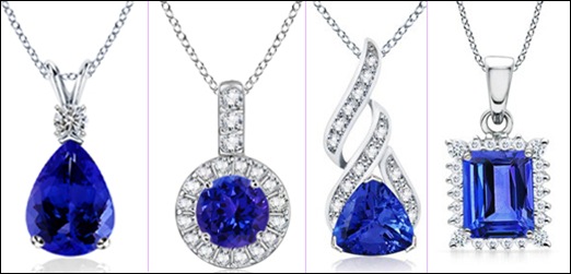 Tanzanite Diamond Pendants