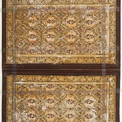 Bookbinding :: Origin = unknown :: Period = 19th century :: Collection = The Nasli M. Heeramaneck Collection, gift of Joan Palevsky (M.73.5.797) :: Type = Binding, Lacquer and gold on leather, 8 1516 x 11 716 in. (22.7 x 29.05 cm) M73_5_797.jpg