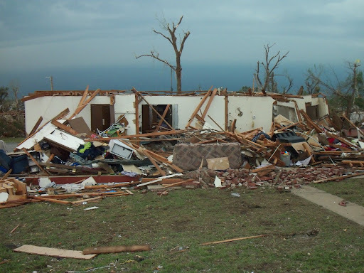 A destroyed home in Joplin, Missouri.
(Photo credit: Missy Belote)