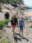 It's always so interesting to hike along the rocky shore in Maine - the ocean breeze is very refreshing.