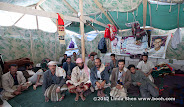 Protesters spend the most of their morning sleeping and watching TV.