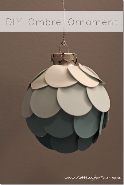 DIY Ombre Christmas Ornament from Setting for Four #Christmas #DIY #Tutorial #Ombre #Ornament