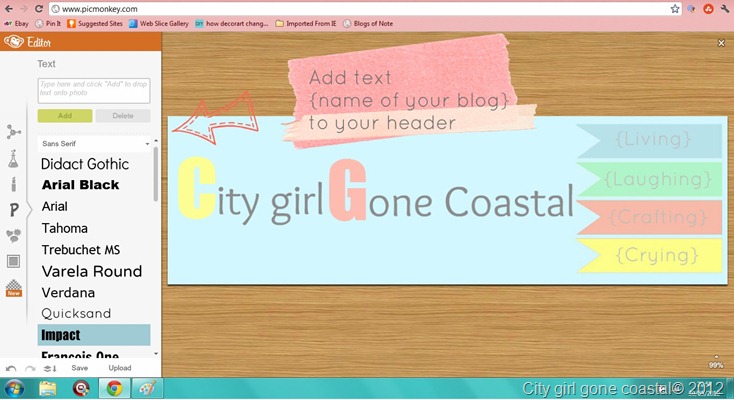 adding text to blog header adding text to blog header