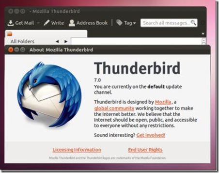 Mozilla Thunderbird 7 en Ubuntu 11.10