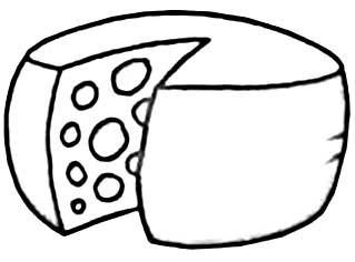DIBUJOS DE QUESOS PARA PINTAR