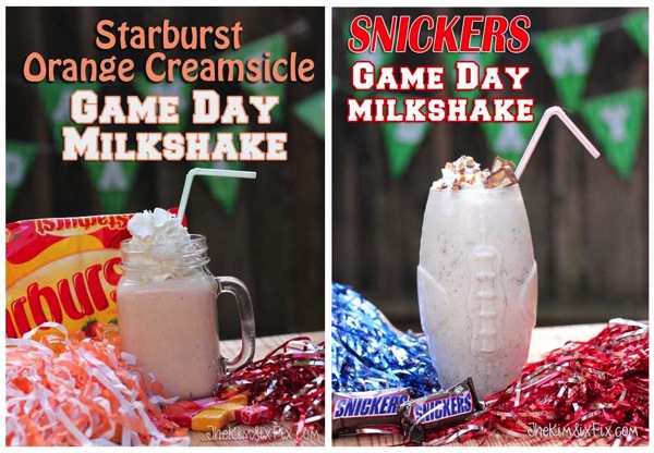 Candy Milkshakes with Snickers and Starburst