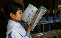 Students from a school supported by Hashoo Foundation in Chitral attend class.<br /><br /><br />