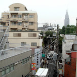 docomo tower seen from sangubashi in Tokyo, Japan 