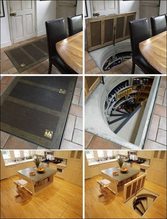 7. Mat Hidden Wine Cellar