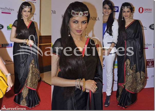 Bhagyashree_Black_Saree