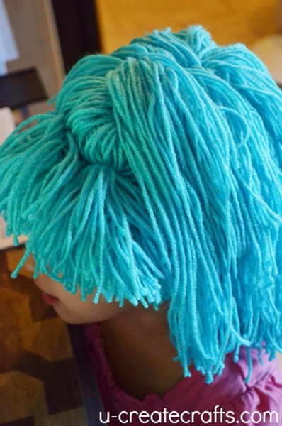 DIY Yarn Wig Tutorial Finished