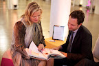 Claudia Hanlin of The Wedding Library and Matthew Robbins of Matthew Robbins Designs sit on the 