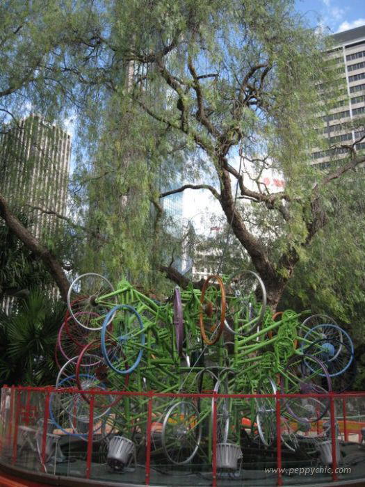 Image Dimension: 525x700 :: Christmas Trees: 23-foot-tall made from 100 old Bicycles in Sydney Christmas Trees: 23-foot-tall made from 100 old Bicycles in Sydney