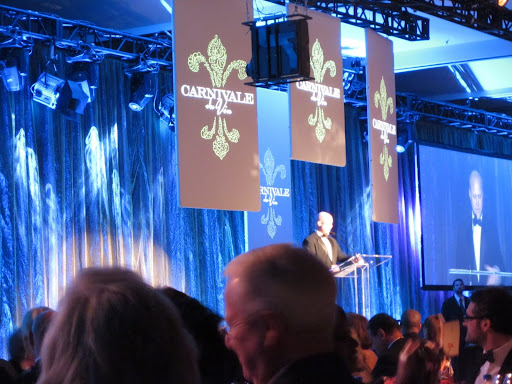 New Orleans mayor Mitch Landrieu came to thank Emeril for all that his foundation has done for the city.