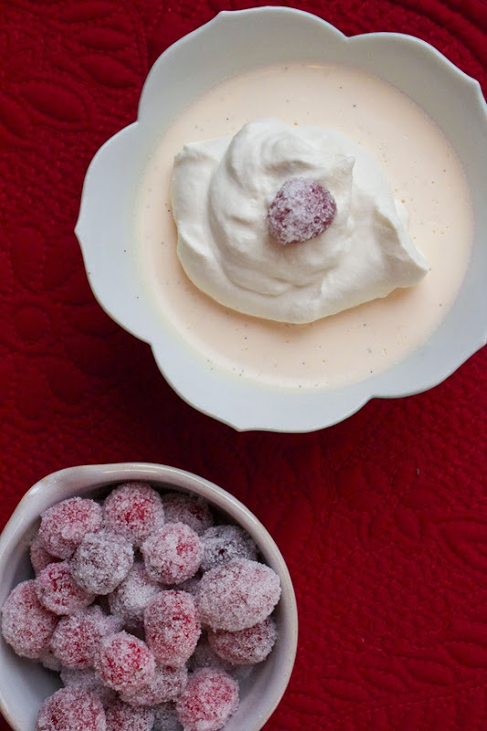 Grapefruit Panna Cotta and Candied Cranberries