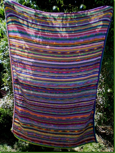 2012 garter stitch striped afghan