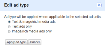 text and image ads in adsense
