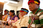 Peas Peas Ayui, Puwaanch Kintui Antich,  Ampush Ayui Chayat  and Jiyukam Irar Miik stood in the grand hall of the Canadian Parliament on April 25, 2012.