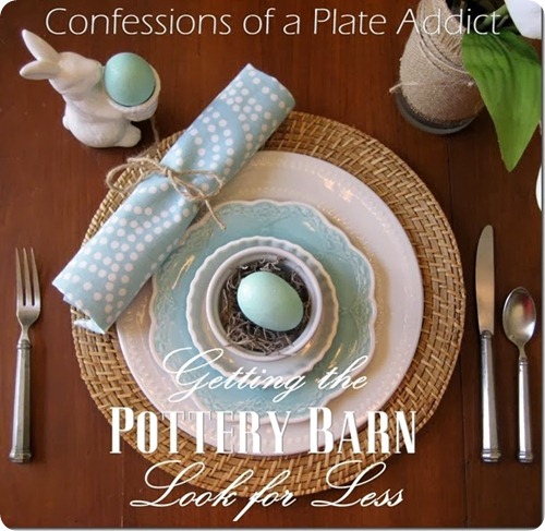 pottery barn table setting for less