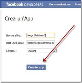 creare app con facebook