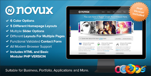Novux HTML - ThemeForest Item for Sale