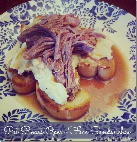 Pot Roast Open-Faced Sandwiches