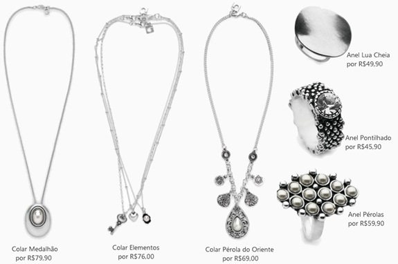 Linha de bijoux Imaginarium: Brincos, anéis, pulseiras e colares. moda-bijoux-imaginarium-colares_anel