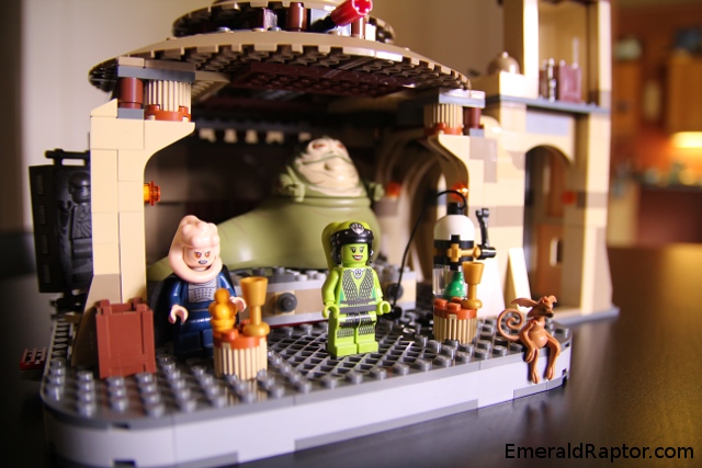 Twi-lek Oola, Bib fortuna, Jabba the Hutt in lego
