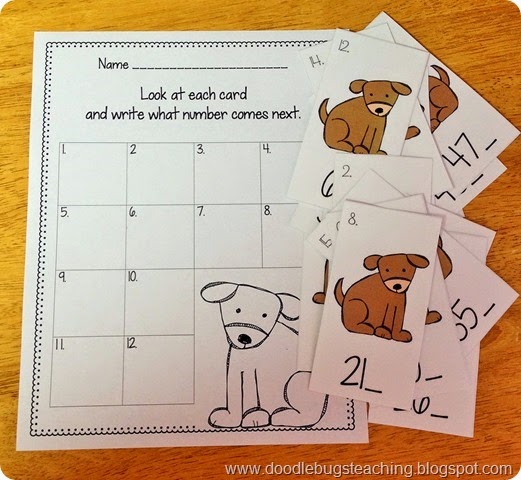 Doodle Bugs Teaching first grade rocks!: Dog Crazy Math Centers