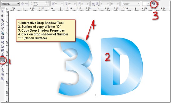 3D Text Corel Draw