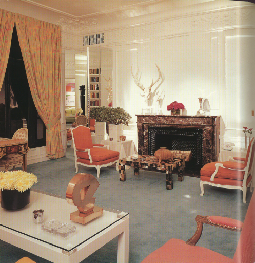 David Hicks' Suite at the St. Regis Hotel in New York. Hicks decorated the suite in 1970. David Hicks' Suite at the St. Regis Hotel in New York. Hicks decorated the suite in 1970.