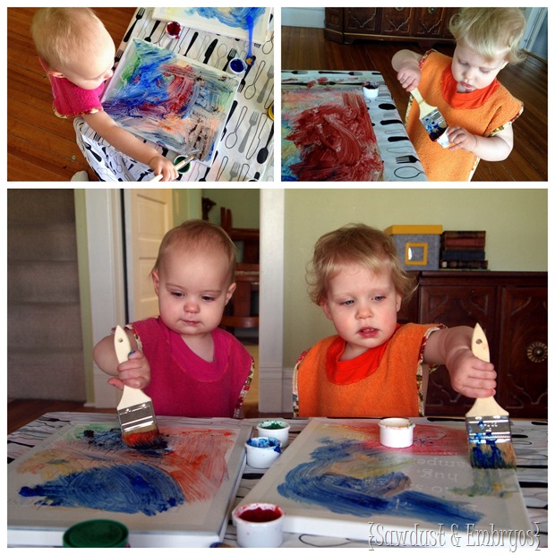 Fingerpainting Craft {Sawdust and Embryos}