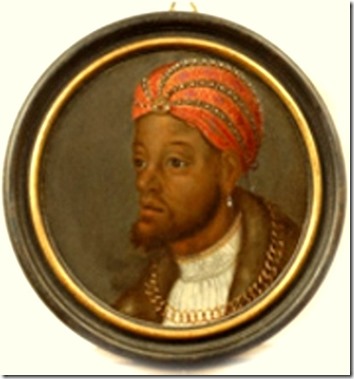 Alemão ou flamengo. Retrato homem negro rico, 1540  Antuérpia.