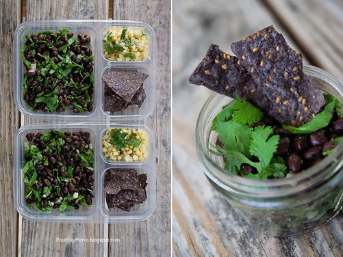 black beans cumin lime cold salad healthy lunch travel