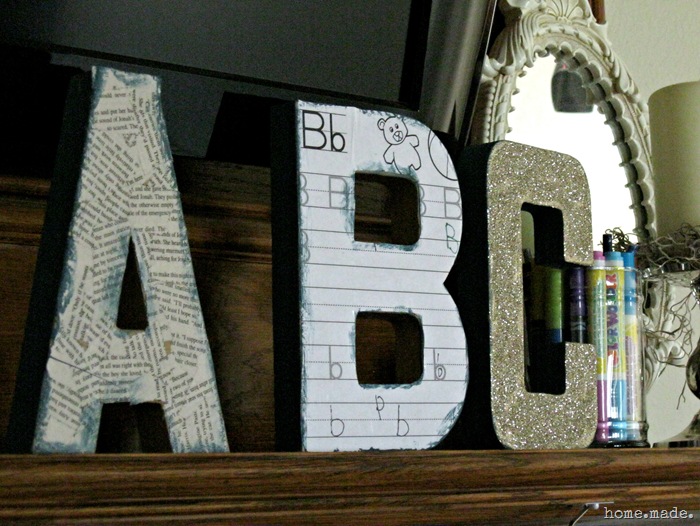 Back to School Mantle letters