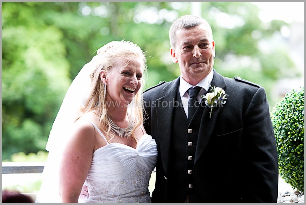 happy couple wedding photography at the cults hotel aberdeen