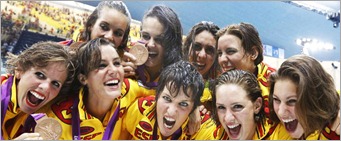 Las-integrantes-del-equipo-espa&ntilde;ol de natacion sincronizada